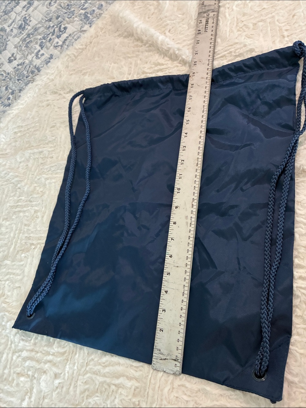 Navy Drawstring Gym Sack Pack - Men's Lightweight Bag